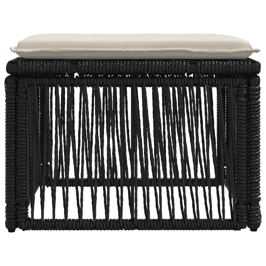 Tabouret Noir polyrotin - 4