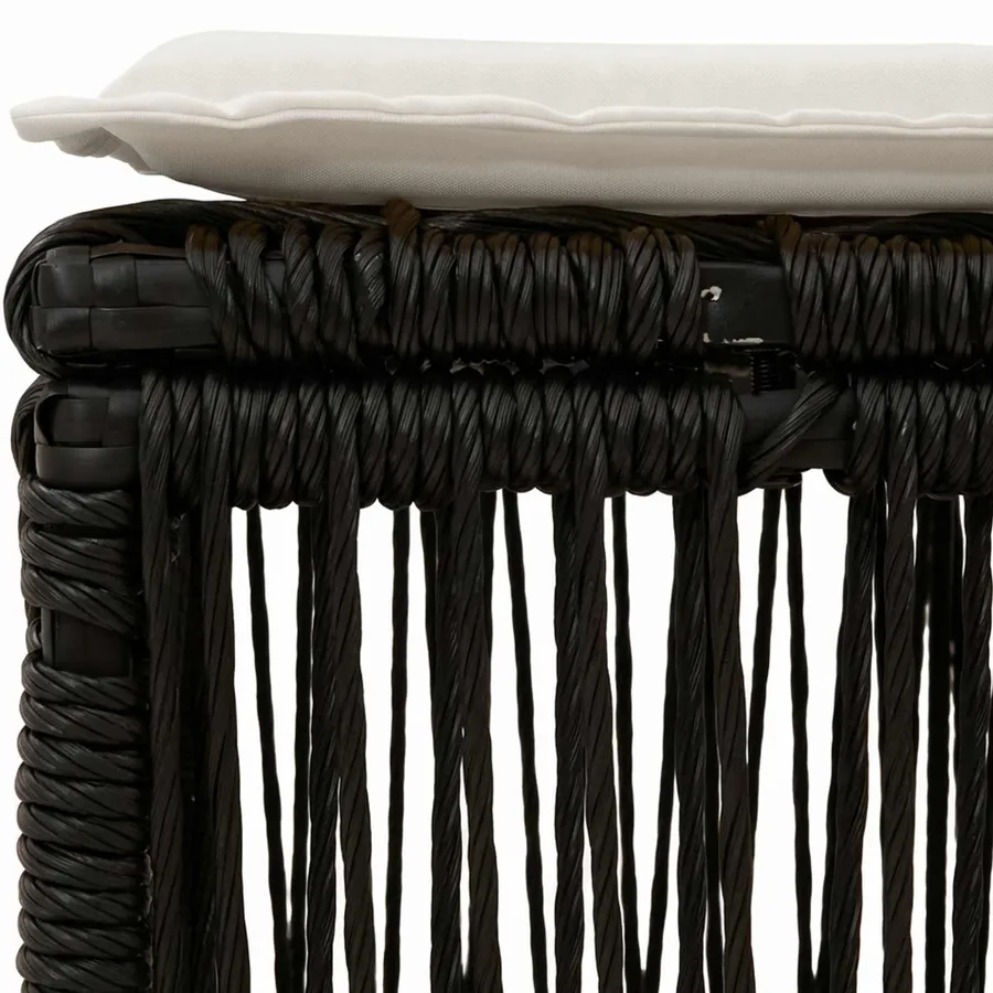 Tabouret Noir polyrotin - 6