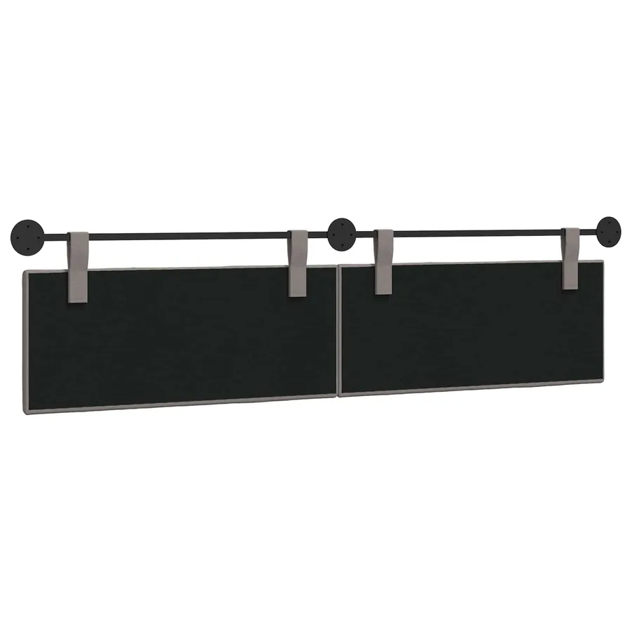 Tête de lit suspendue Taupe Tissu - 7