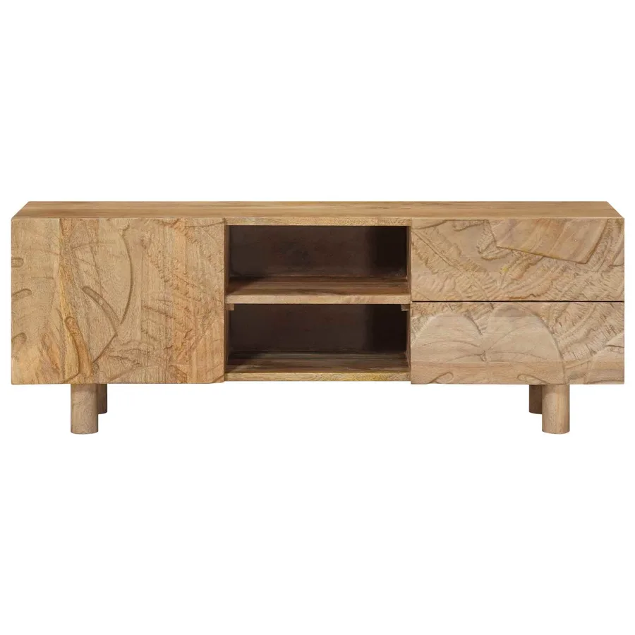 Meuble TV avec tiroir avec étagère avec porte 110 x 30 x 40 cm - 5