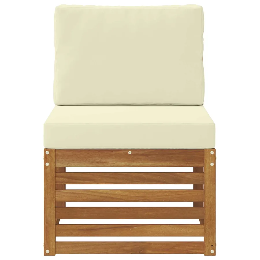 Sofa de milieu extérieur Bois d'Acacia Massif Naturel - 3