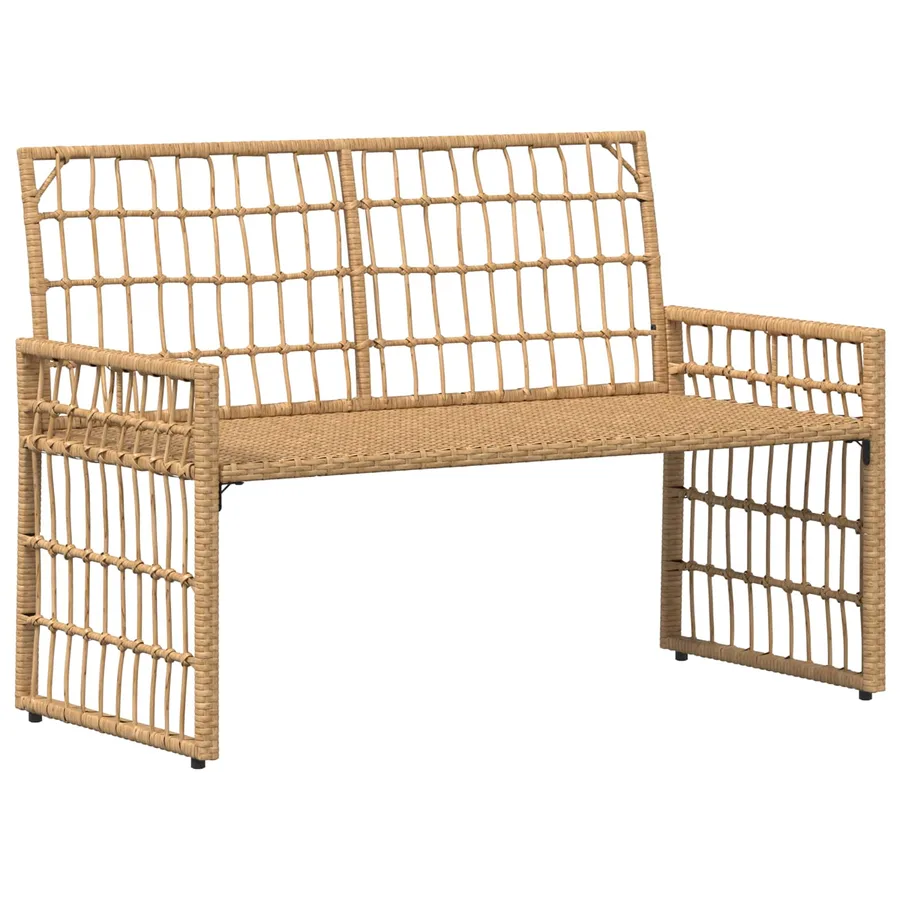 Banc extérieur Uni Naturel et Crème 116 x 55 x 82 cm - 4