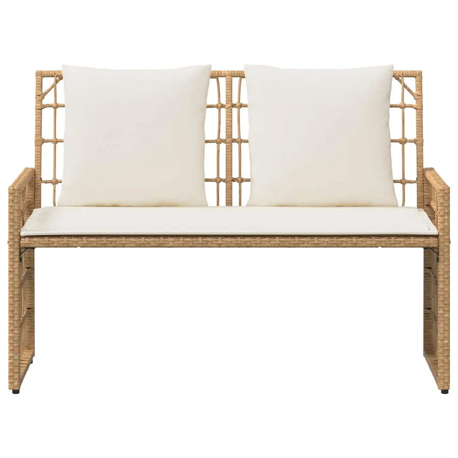 Banc extérieur Uni Naturel et Crème 116 x 55 x 82 cm - 5