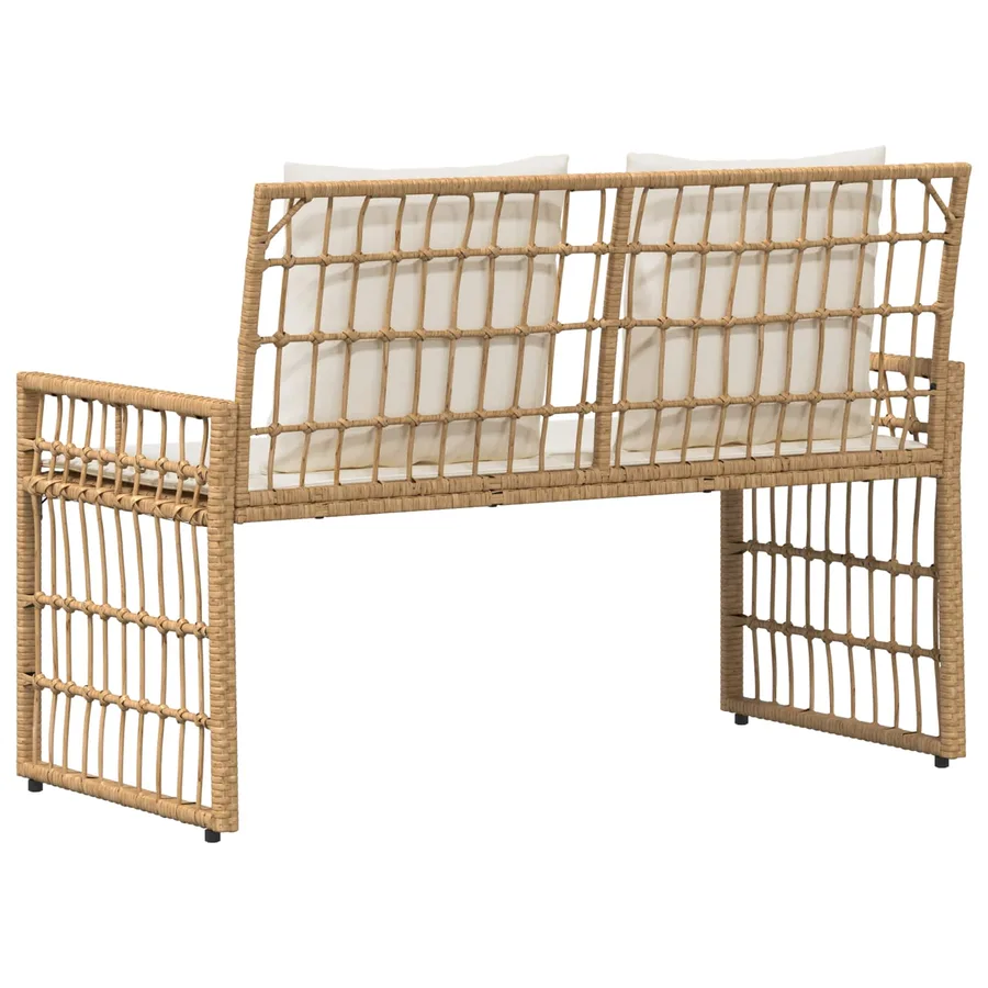 Banc extérieur Uni Naturel et Crème 116 x 55 x 82 cm - 7