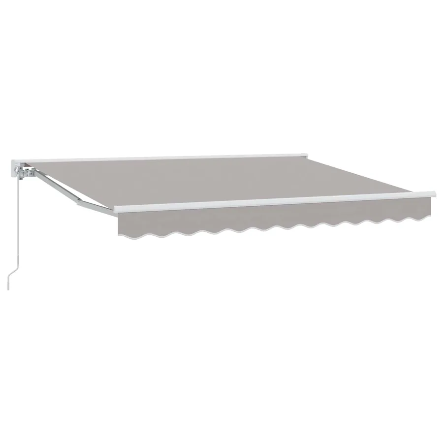 Auvent rétractable manuel Gris clair 3 x 2,5 m - 2