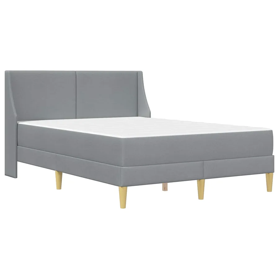 Cadre de lit avec matelas Gris clair 140 x 200 cm Polyester - 3