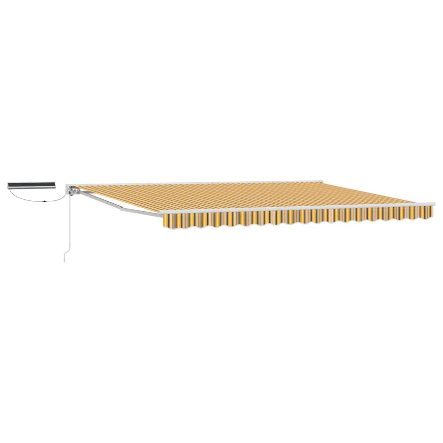 Auvent rétractable électrique Jaune, Gris et Blanc 5 × 3,5 m - 2