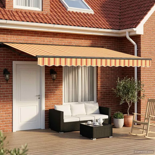 Auvent rétractable électrique 4 × 3,5 m