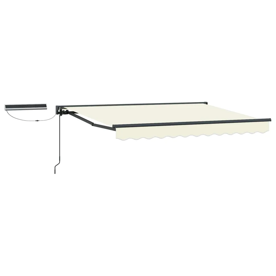 Auvent rétractable électrique Crème et Anthracite 3 x 2,5 m - 2