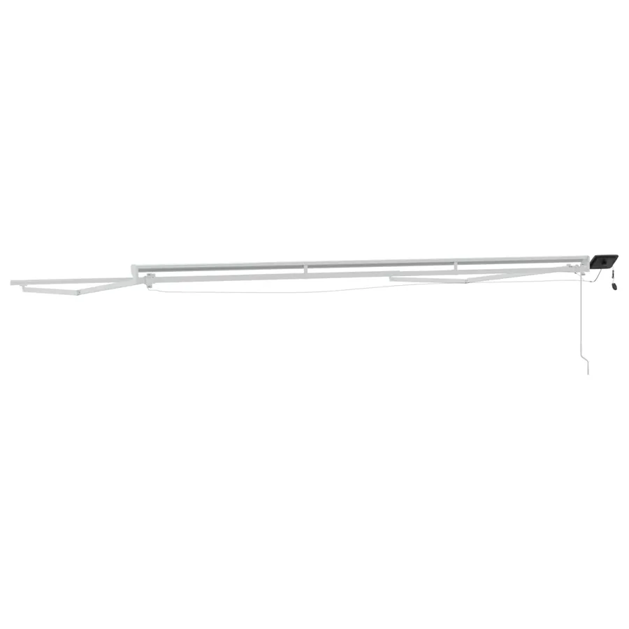 Cadre de store manuel avec LEDs Blanc 4 × 3 m Aluminium - 7