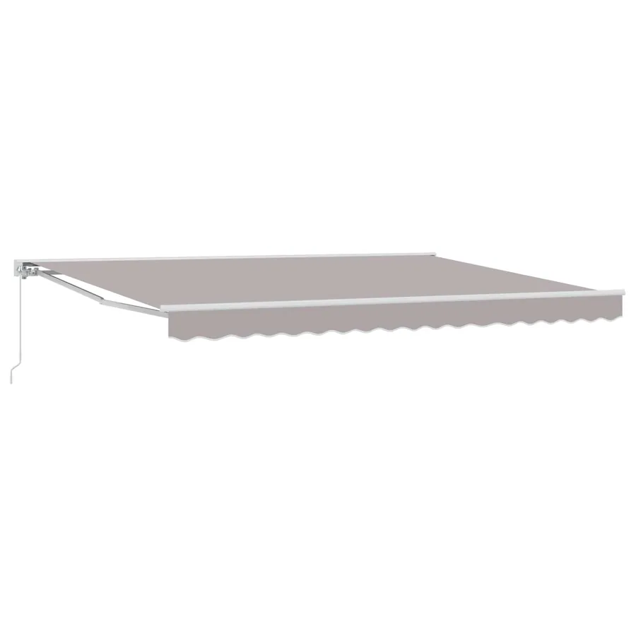Auvent rétractable manuel Gris clair 4 × 3 m - 2