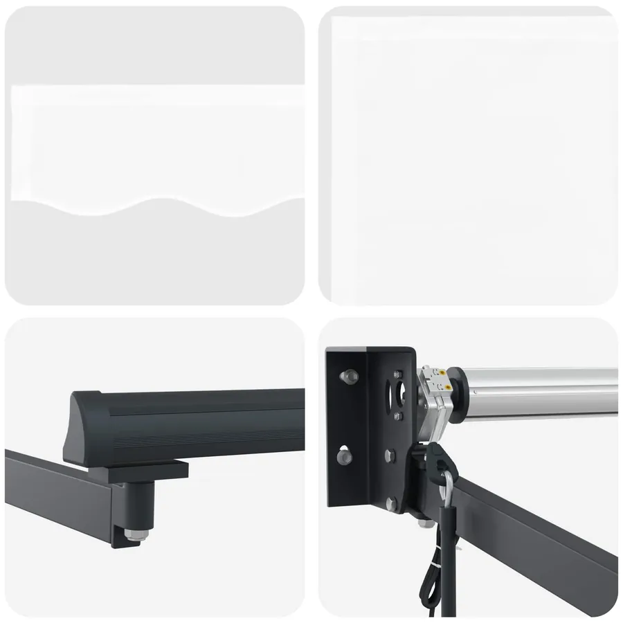 Auvent rétractable électrique Blanc et anthracite 3,5 x 2,5 m - 7
