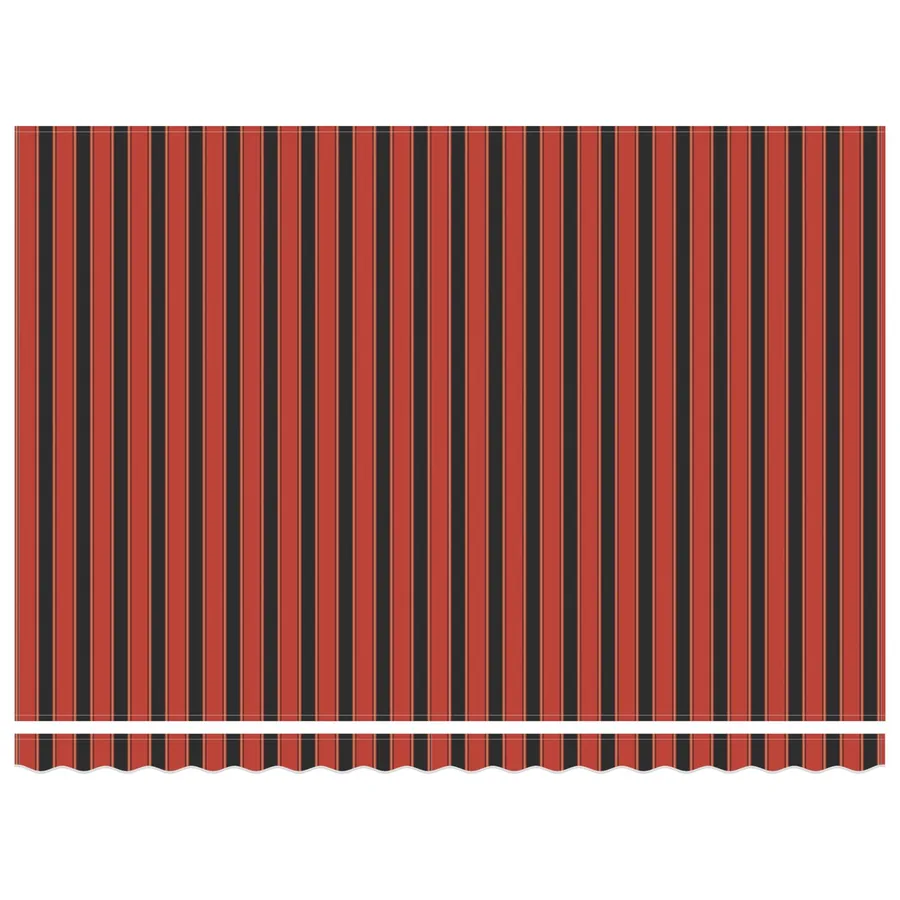 Auvent rétractable manuel Orange, Noir et Jaune 4 × 3,5 m - 6