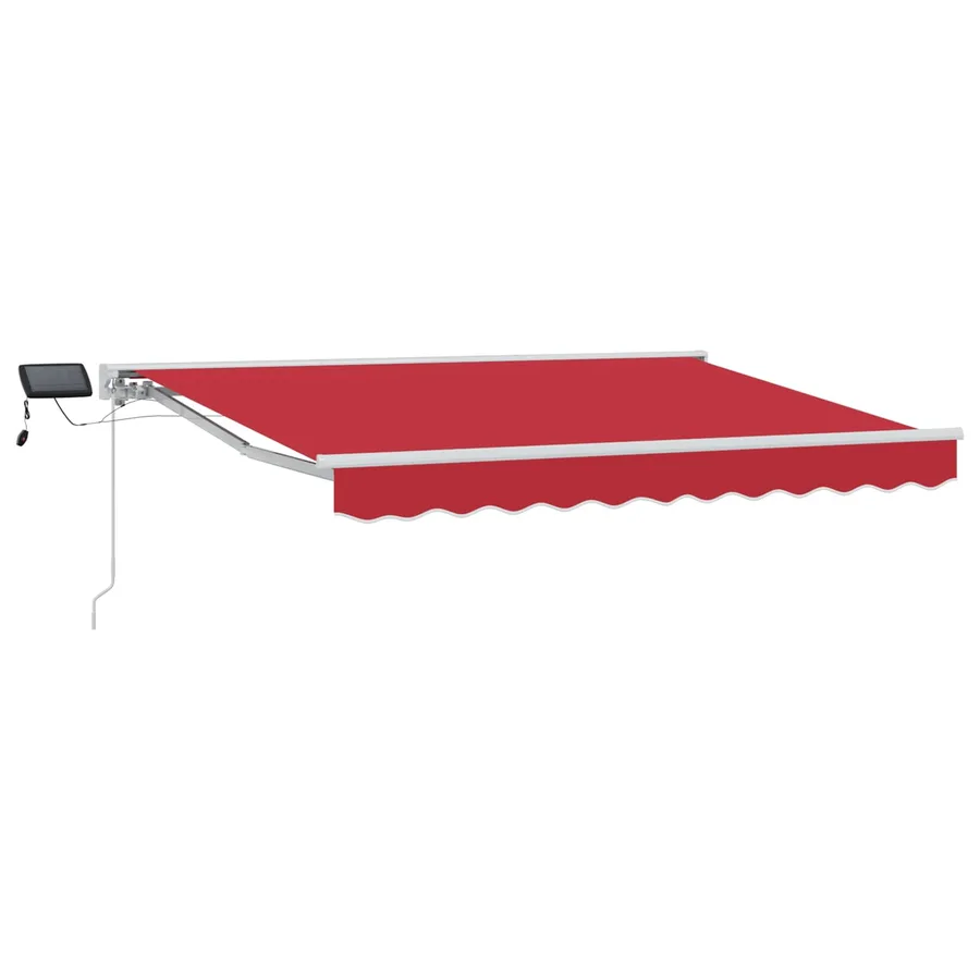 Cadre de store manuel avec LEDs Rouge et Blanc 3,5 x 2,5 m - 2