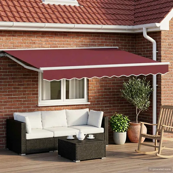 Auvent rétractable électrique Bordeaux 3,5 x 2,5 m