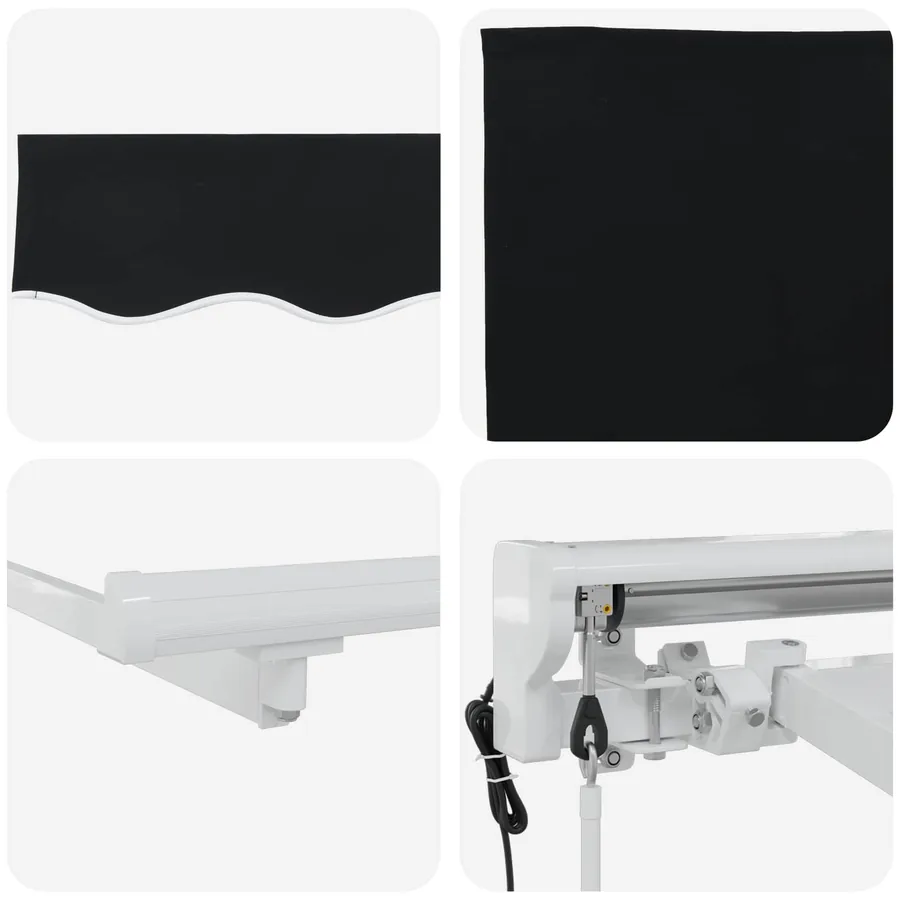 Auvent rétractable électrique Noir 3,5 x 2,5 m - 7