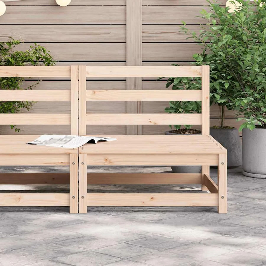 Canapé de jardin sans accoudoirs 70x70x67 cm bois de pin massif - 3