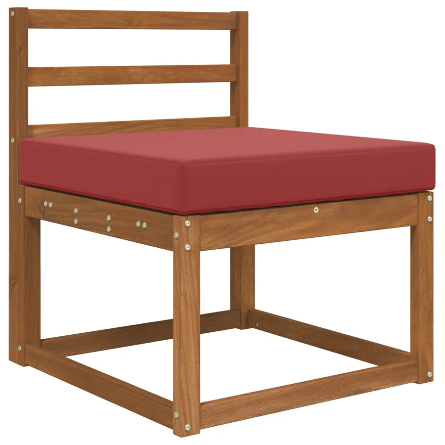 Coussin de canapé d'extérieur Bordeaux 60 x 60 x 8 cm Polyester - 3