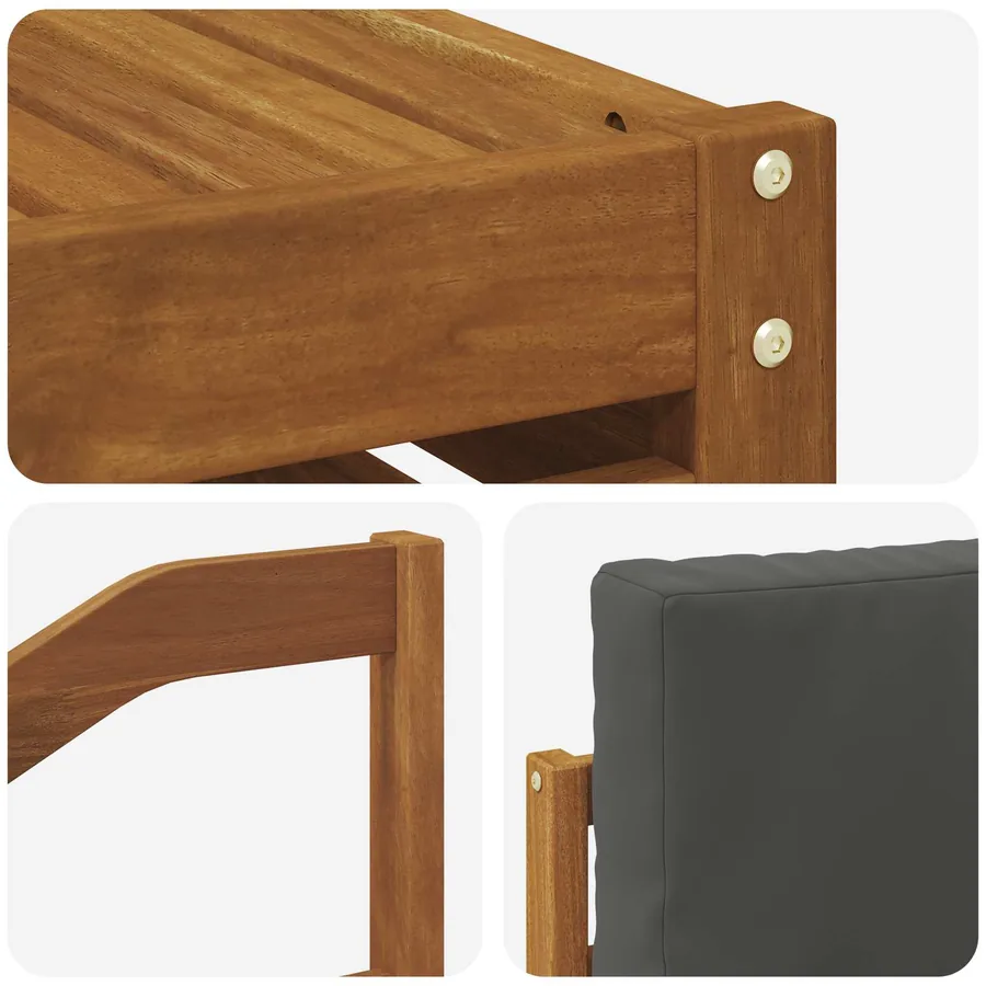 Ensemble de canapés d'extérieur 6 pcs Naturel et Anthracite - 7