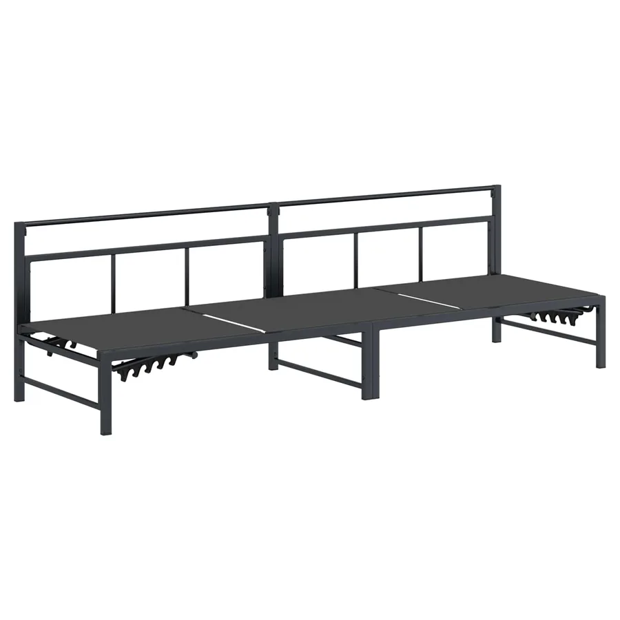 Transat 3 personnes Noir 200 x 62 x 59,5 cm Textilène - 4