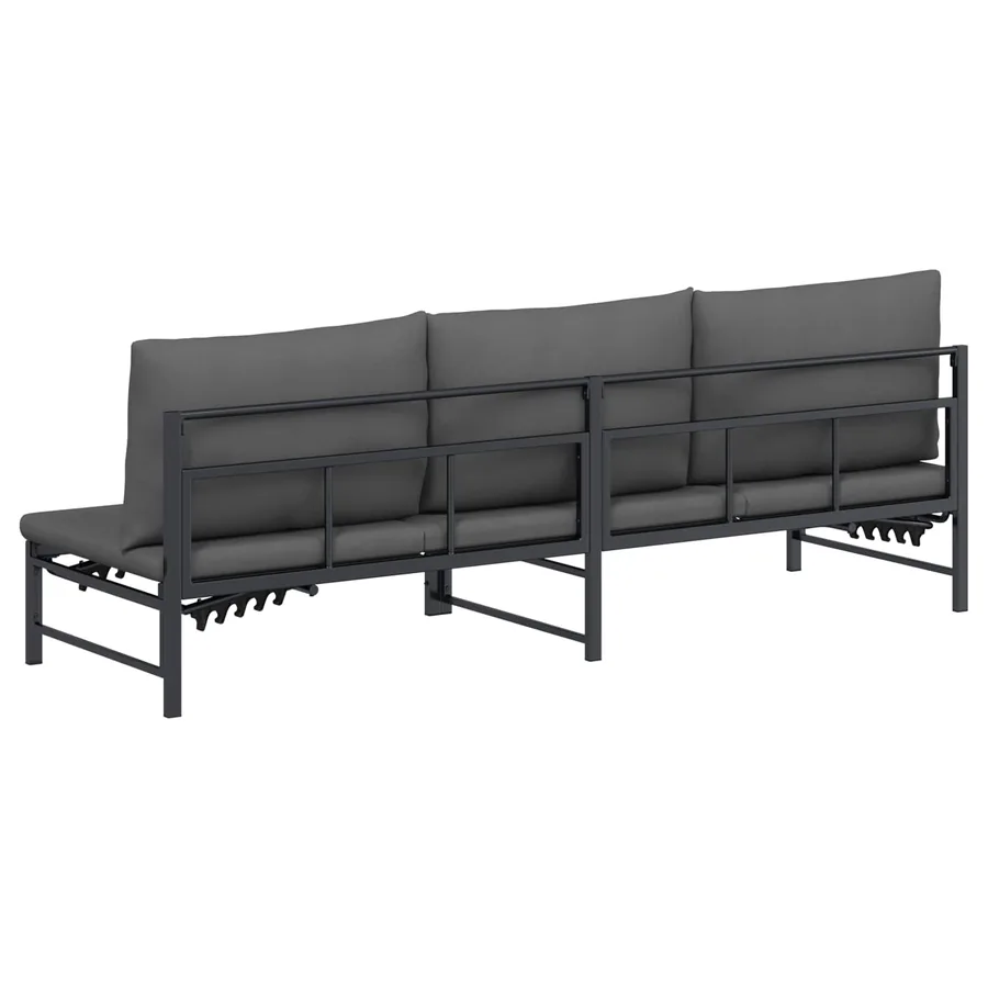 Transat 3 personnes Noir 200 x 62 x 59,5 cm Textilène - 7