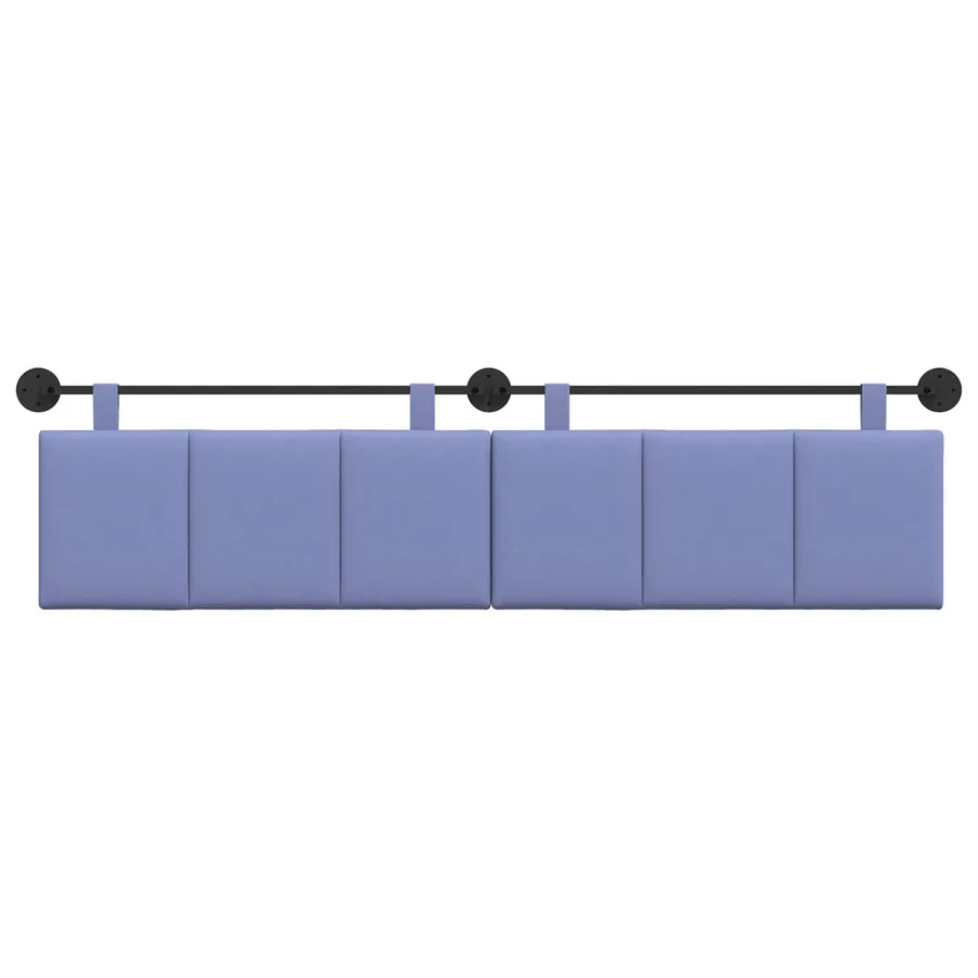 Tête de lit suspendue Bleu denim Tissu - 5