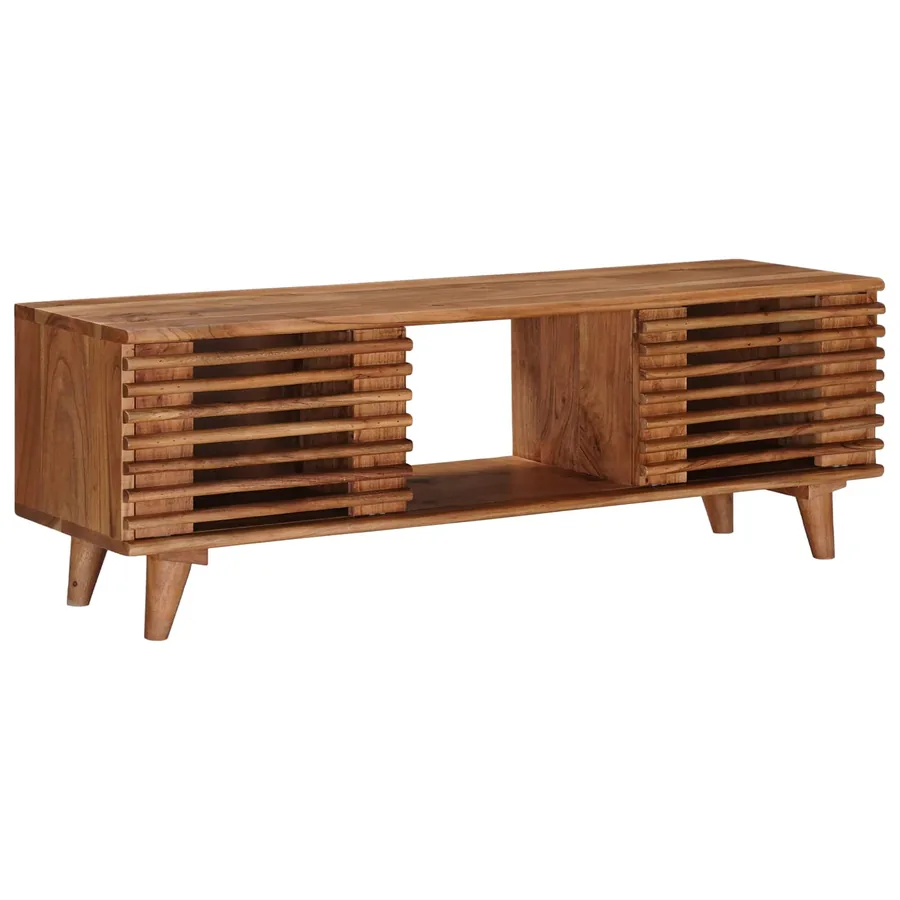Meuble TV avec stockage avec porte Naturel 105 x 30 x 35 cm - 2