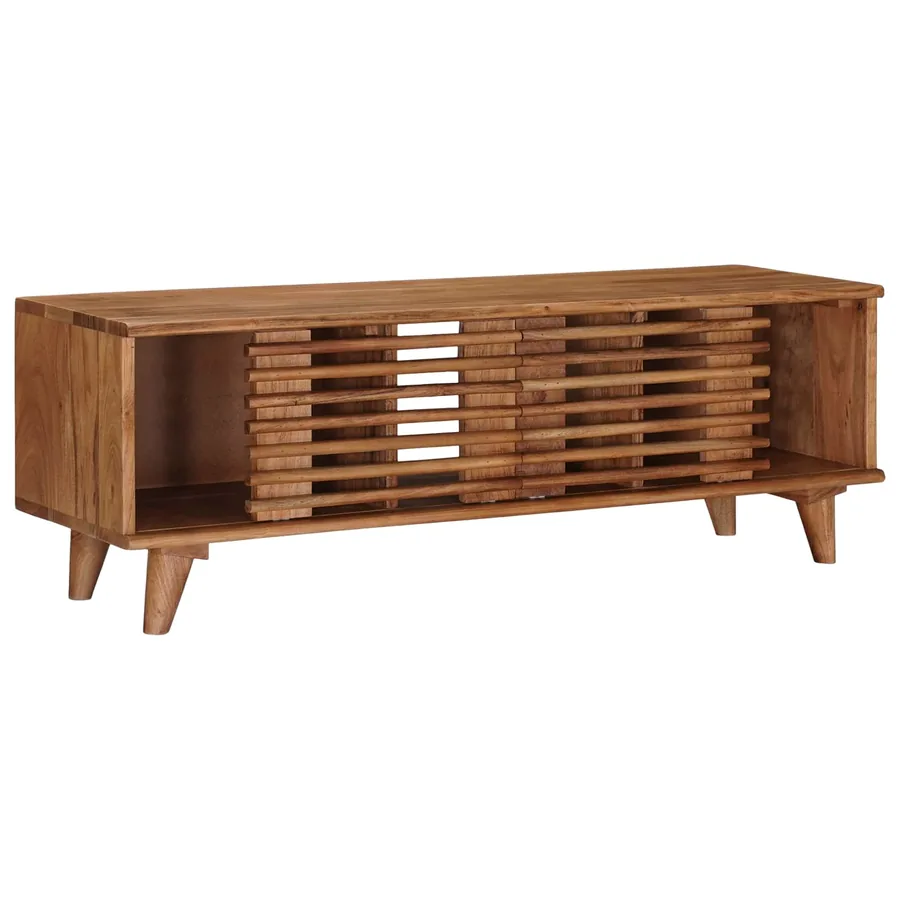 Meuble TV avec stockage avec porte Naturel 105 x 30 x 35 cm - 4