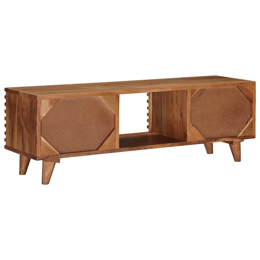 Meuble TV avec stockage avec porte Naturel 105 x 30 x 35 cm - 7
