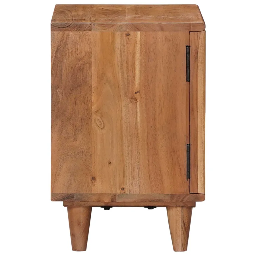Table de chevet faite main Marron Teck 40 x 30 x 45 cm - 6