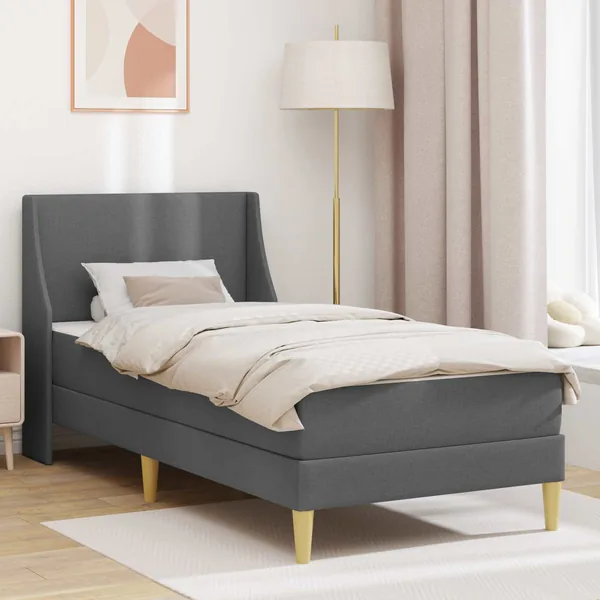 Cadre de lit avec matelas avec tête de lit Polyester
