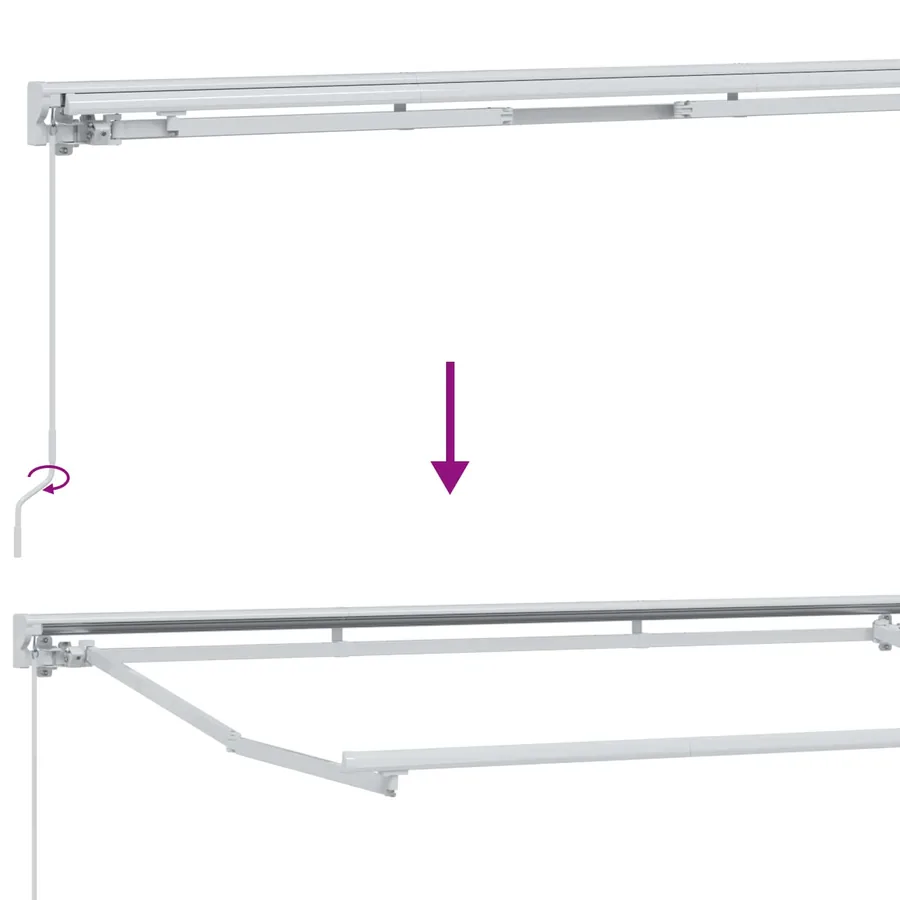 Cadre de store manuel avec LEDs 4,5 × 3 m - 11