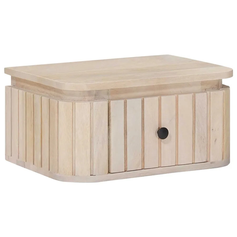 Table de chevet faite main Blanc 40 x 30 x 20 cm - 4