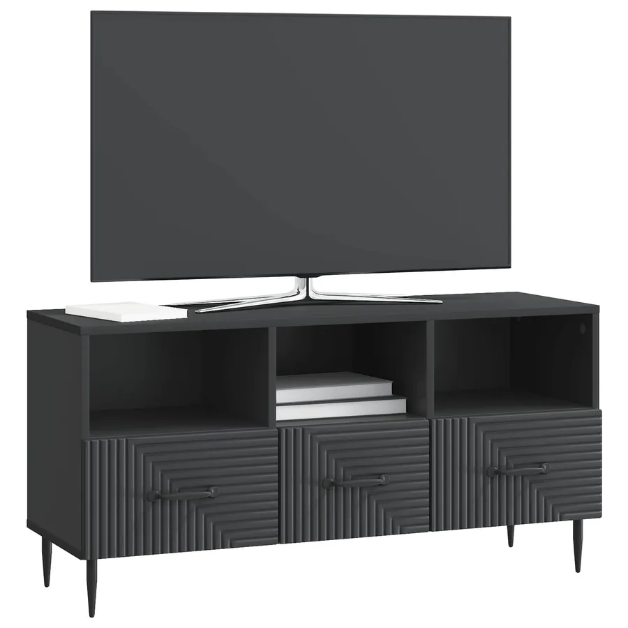 Meuble TV avec tiroir Noir 102 x 34,5 x 50 cm Bois d'ingénierie - 3