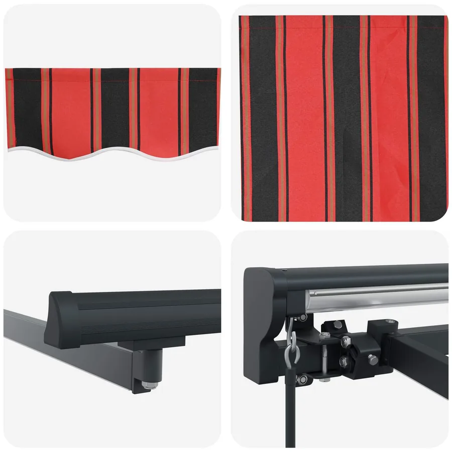 Cadre de store manuel avec LEDs 4,5 × 3,5 m - 9