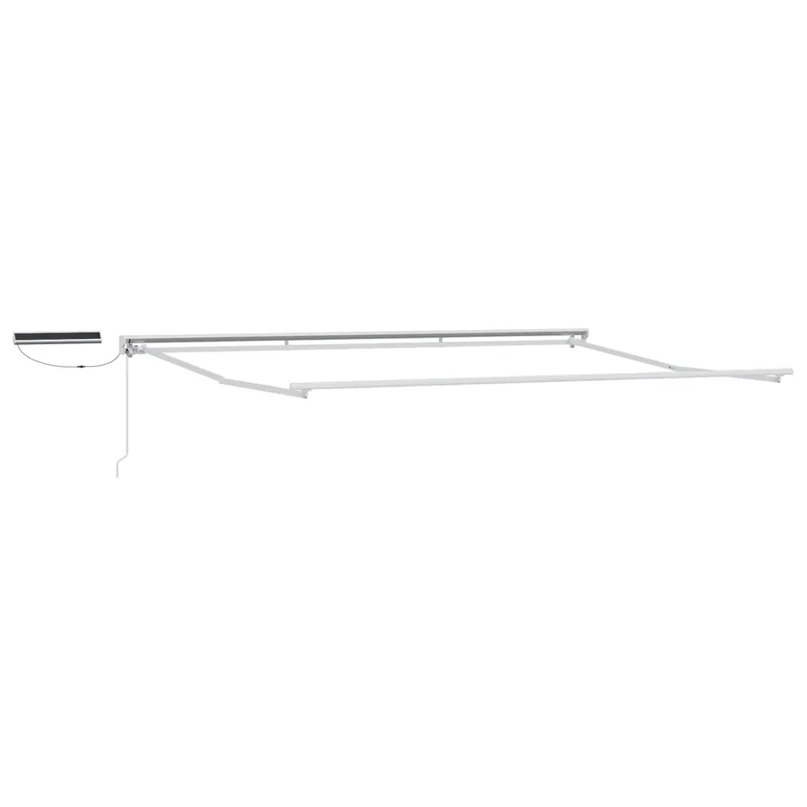 Cadre de store rétractable électrique Blanc 4 × 3 m Acier - 2