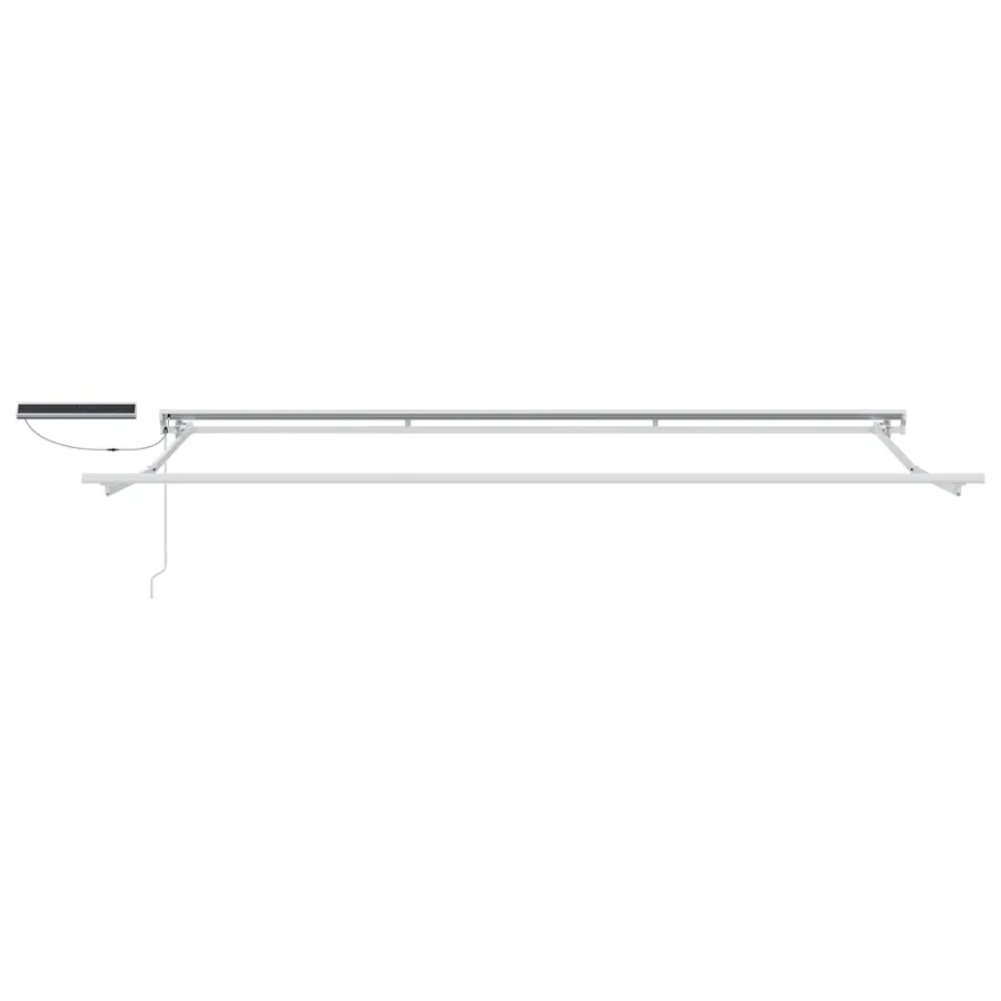 Cadre de store rétractable électrique Blanc 4 × 3 m Acier - 3