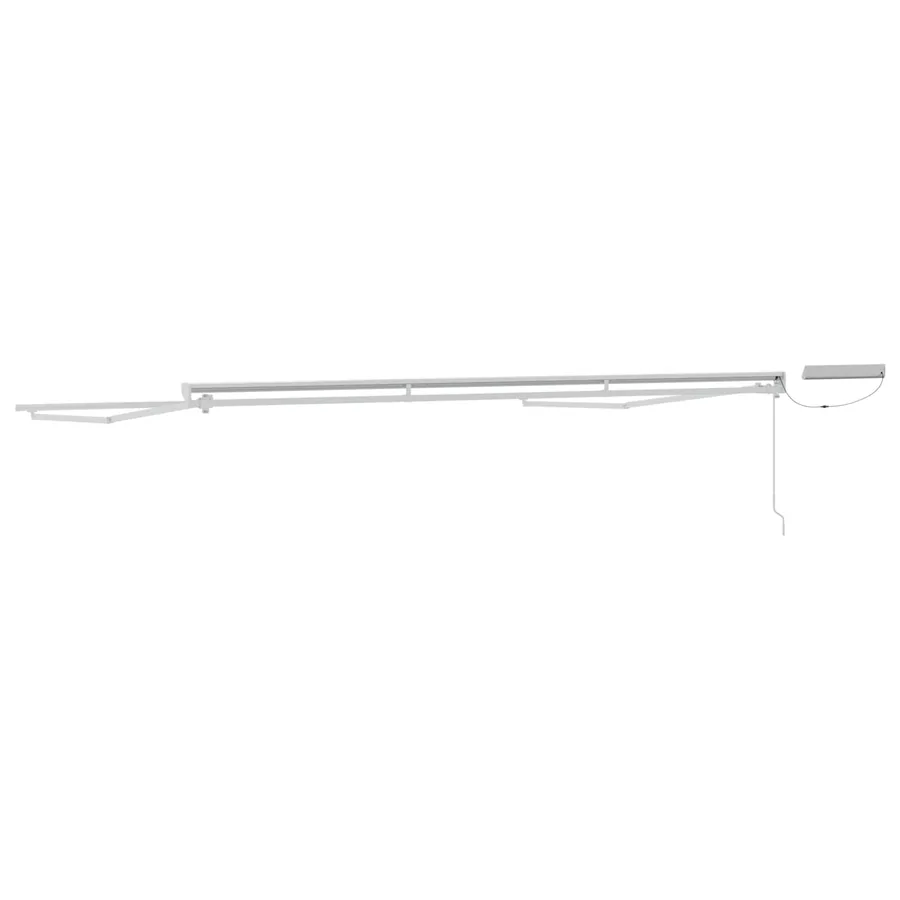Cadre de store rétractable électrique Blanc 4 × 3 m Acier - 5