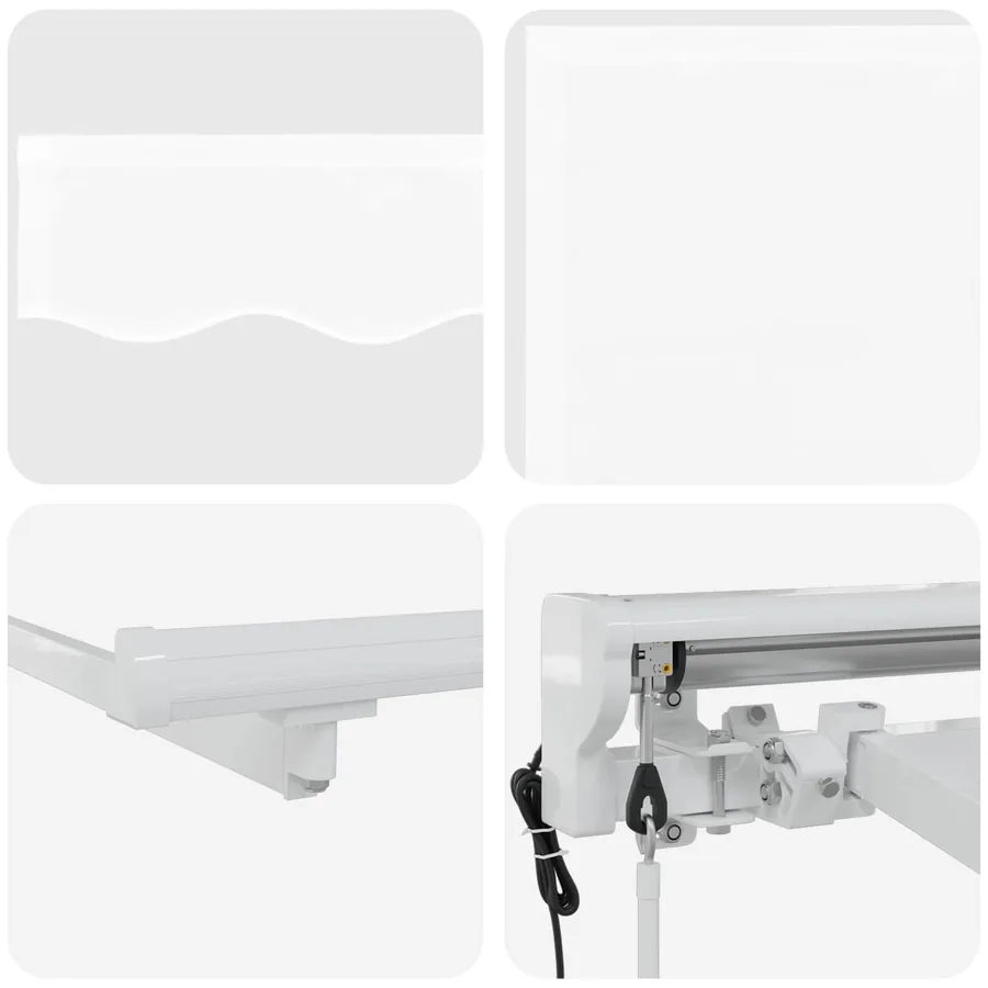 Auvent rétractable électrique Blanc 4 × 3 m - 7