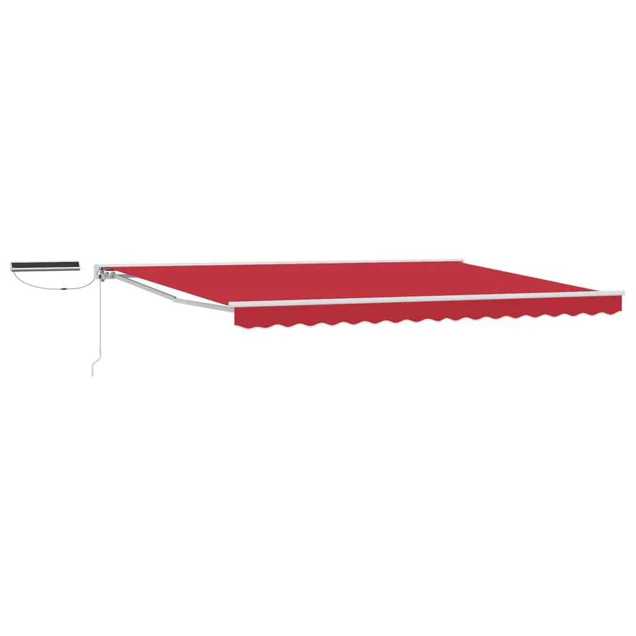 Auvent rétractable électrique Rouge et Blanc 4 × 3 m - 2