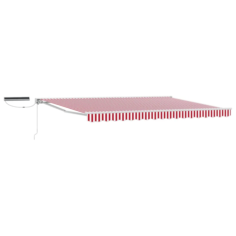 Auvent rétractable électrique Rouge et Blanc 4 × 3 m - 2