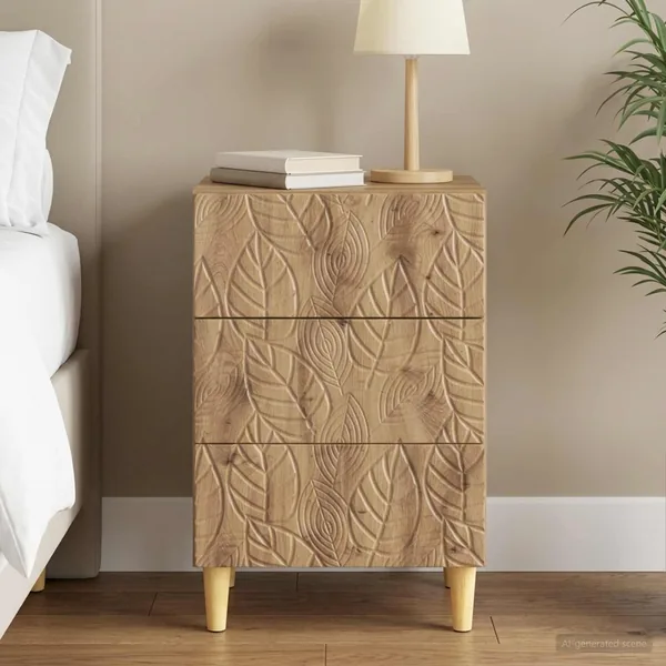 Table de chevet Chêne artisanal 43 x 39,5 x 66,5 cm