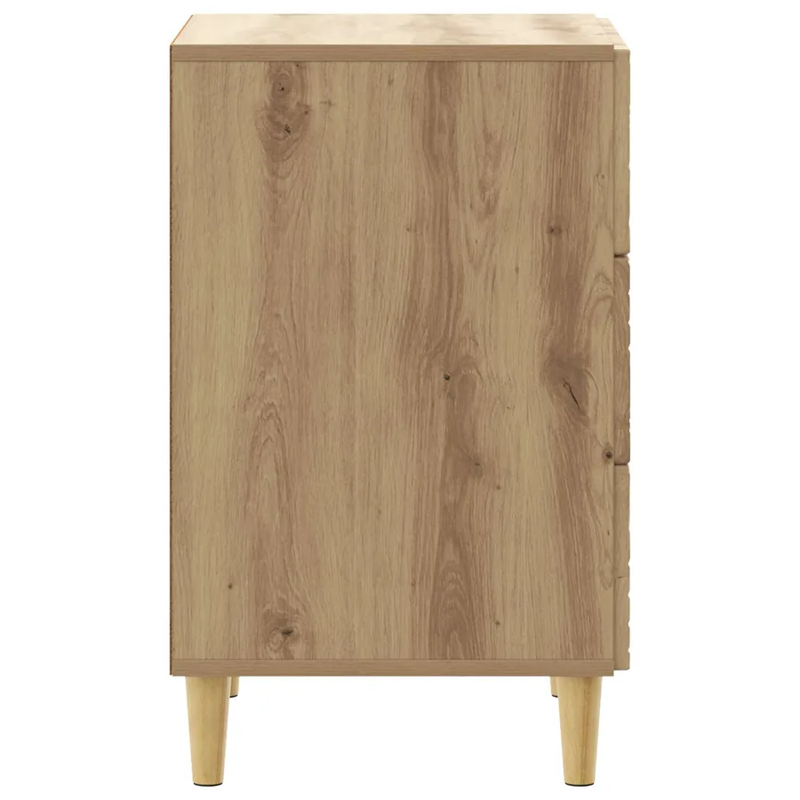 Table de chevet Chêne artisanal 43 x 39,5 x 66,5 cm - 5