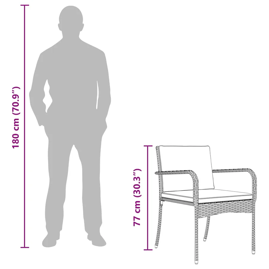 Ensemble de jardin avec coussin acier - 11