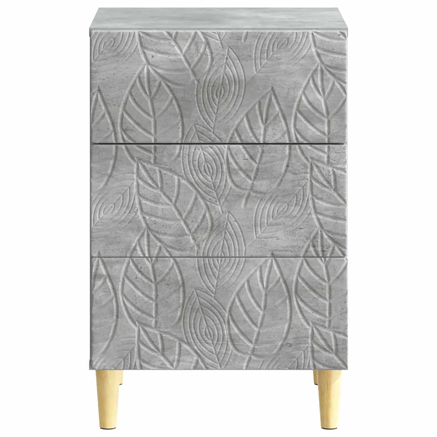 Table de chevet Gris béton 43 x 39,5 x 66,5 cm - 4