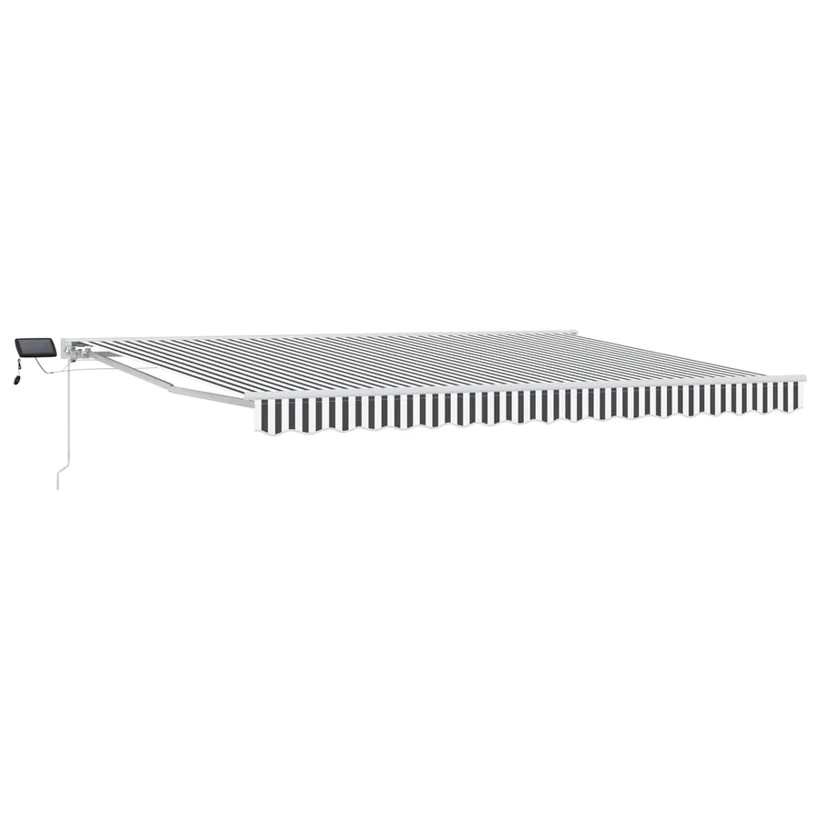 Cadre de store manuel avec LEDs Anthracite et blanc 4 x 2 m - 2