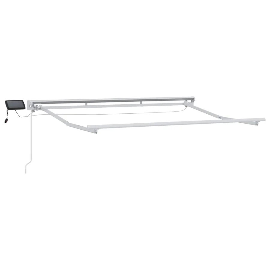 Cadre de store manuel avec LEDs Anthracite et blanc 3,5 x 2 m - 4