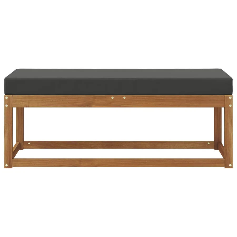 Banc de jardin Naturel et Anthracite 115 x 43 x 45 cm - 3