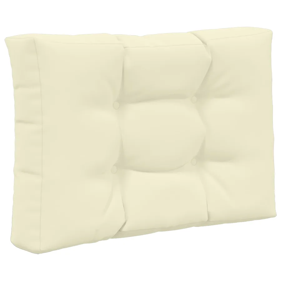Coussin de canapé d'extérieur 3 pcs Crème Polyester - 5