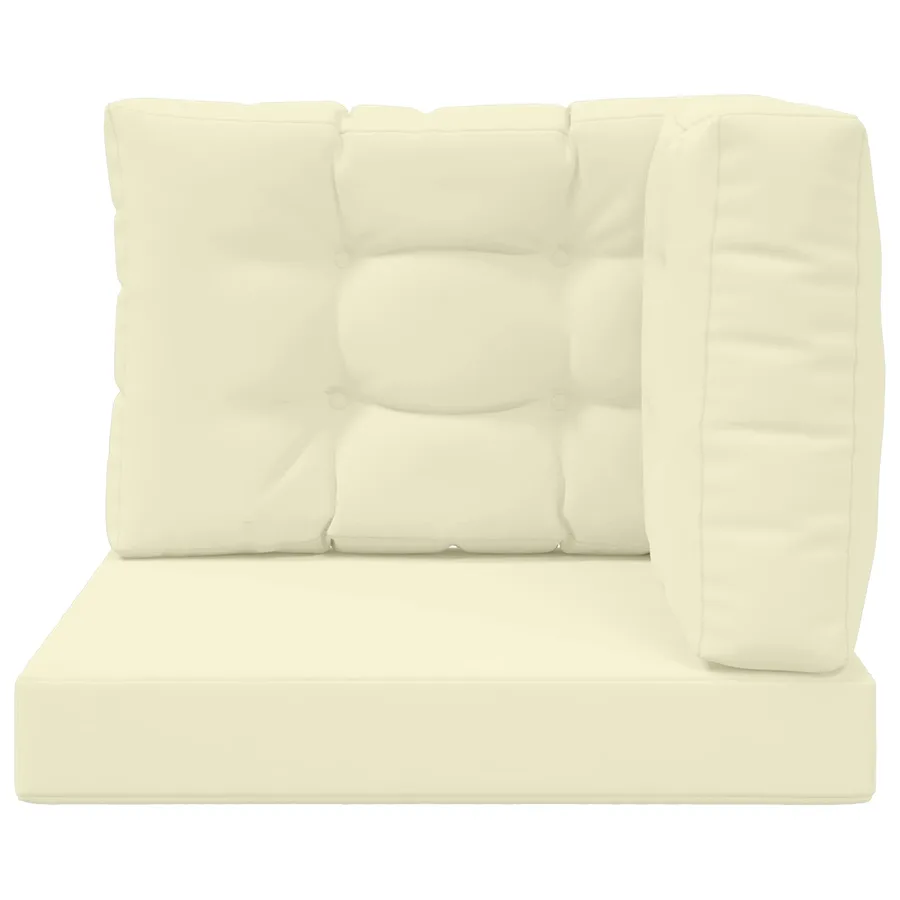 Coussin de canapé d'extérieur 3 pcs Crème Polyester - 6